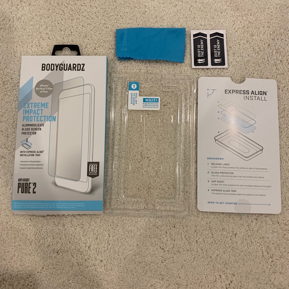 🌟3/$20🌟 Bodyguardz Glass Screen Protector iPhone Plus - Picture 2 of 4